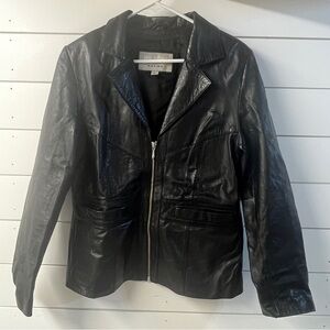 Wilsons Leather Black Jacket Maxima Size Large